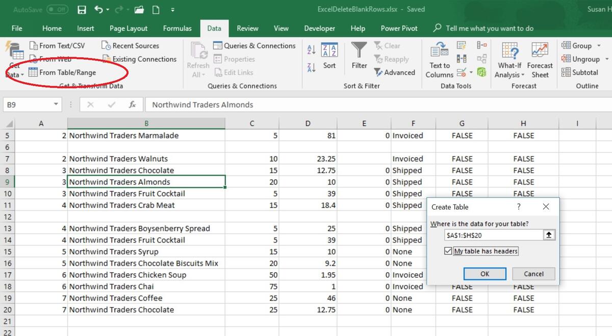 excel for mac 2016 delete all rows containing