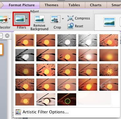 powerpoint artistic effects picture style for mac